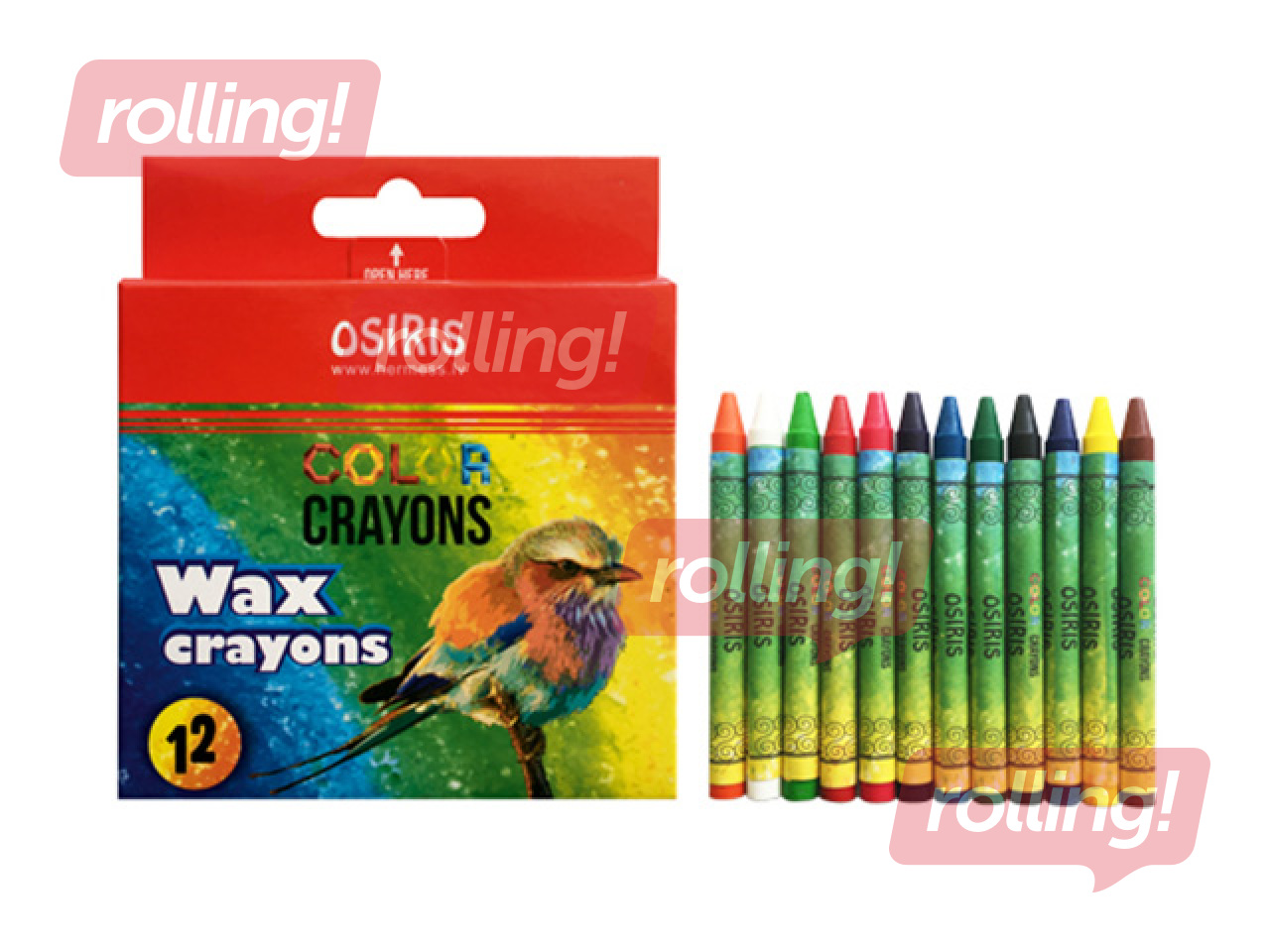Wax crayons Osiris, 12 colours