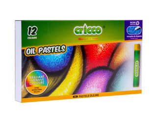 Eļļas krītiņi Oil Pastels Cricco, 12 krāsas