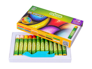 Eļļas krītiņi Oil Pastels Cricco, 12 krāsas