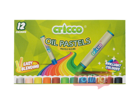 Масляные мелки Oil Pastels Cricco, 12 цветов