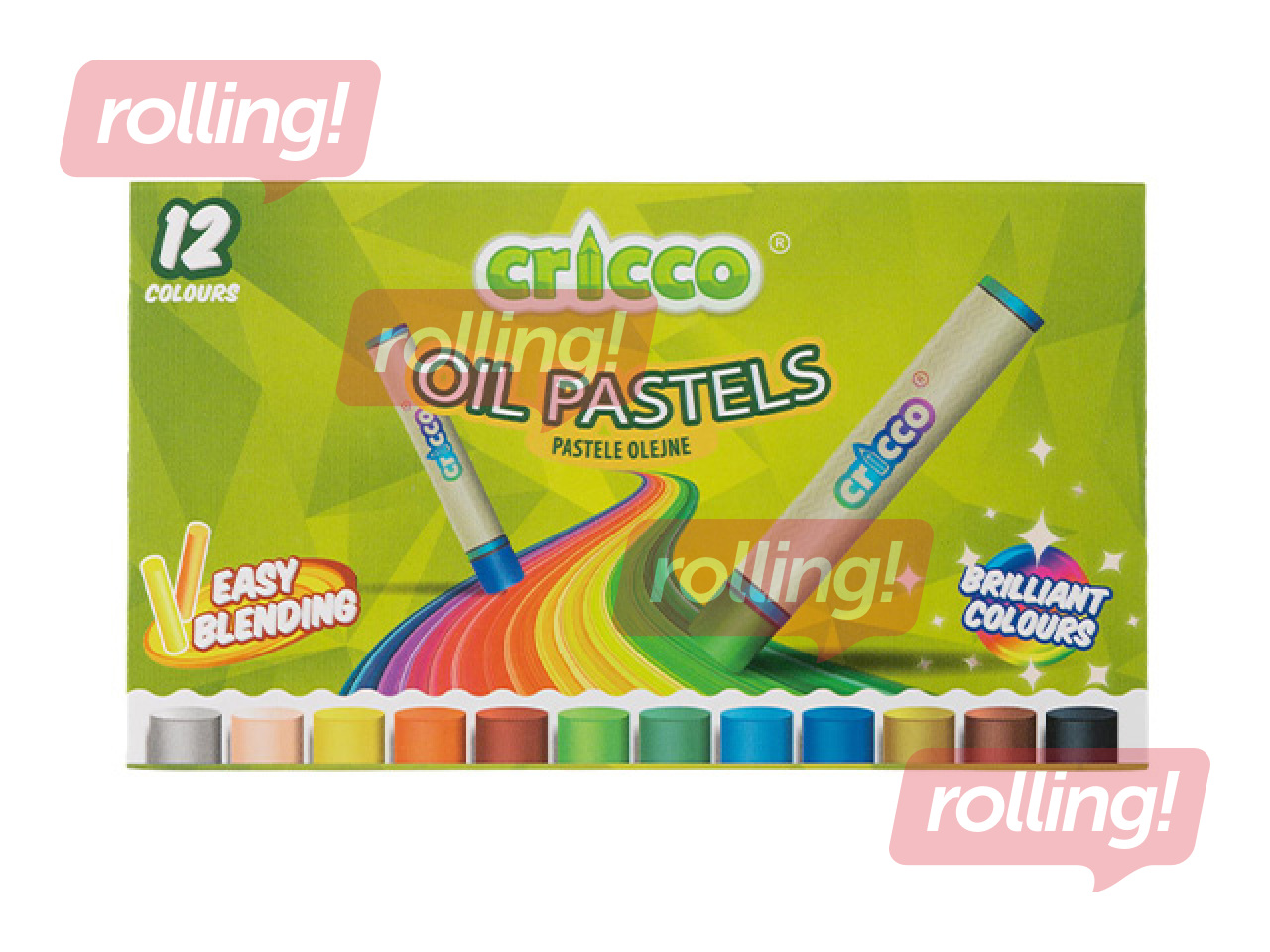 Масляные мелки Oil Pastels Cricco, 12 цветов