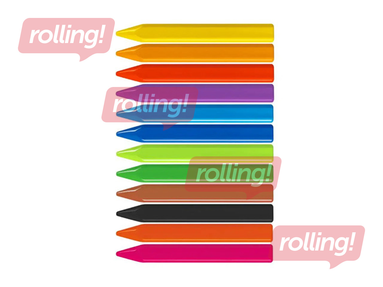 Pasteļkrītiņi Milan MAXI Plastipastel, trīsstūrveida, 12 krāsas