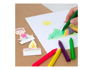 Восковые карандаши Milan MAXI Plastipastel, треугольные, 12 цветов