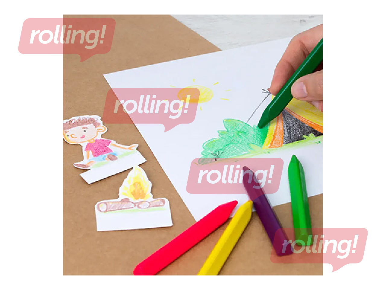 Wax crayons Milan MAXI Plastipastel, triangular, 12 colours