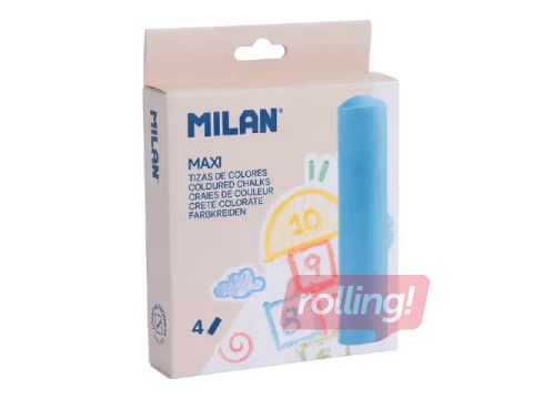 Krāsainie krītiņi asfaltam Milan, dažādas krāsas, 4 gab.