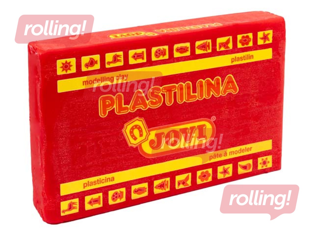 Plastilīns Jovi, 350g, sarkana krāsa