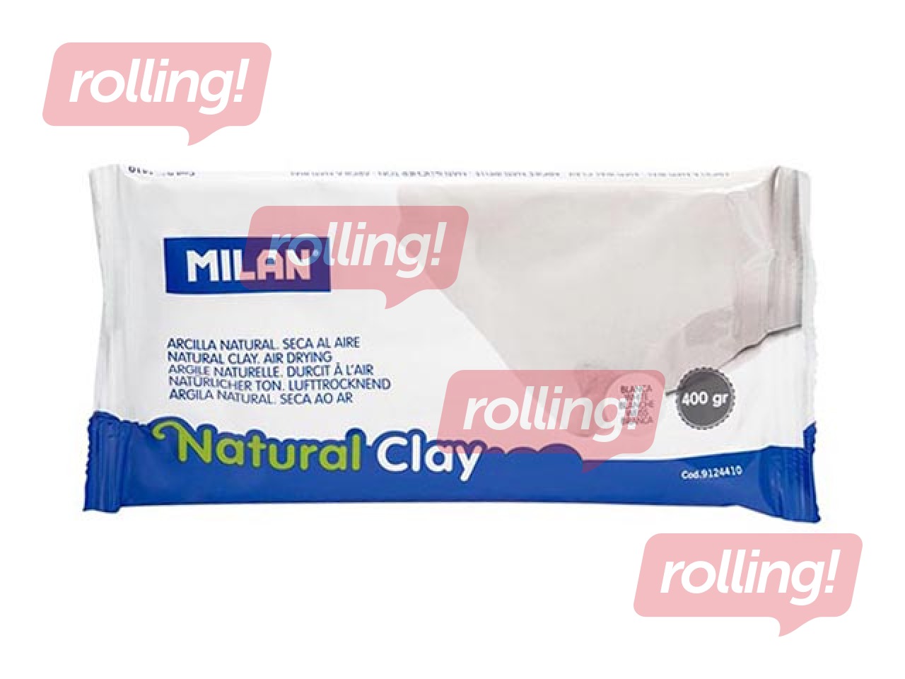 Veidošanas māls Milan, dabīgi balts, 400g