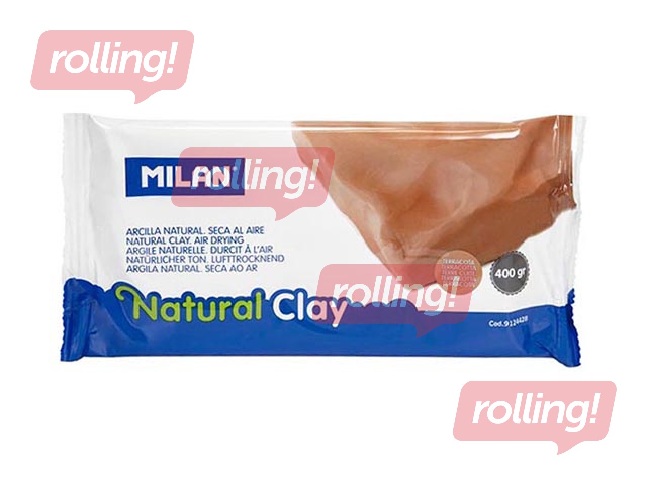 Air dry natural clay Milan, terracotta, 400 g
