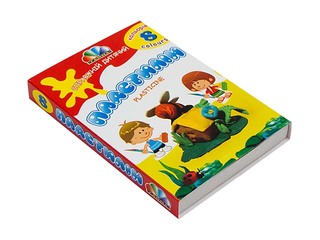 Plasticine Gamma with modelling tool, 8 colors