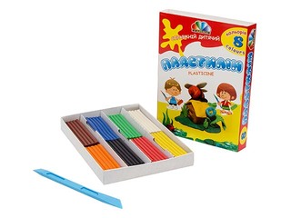 Пластилин Gamma с ножом, 8 цветов