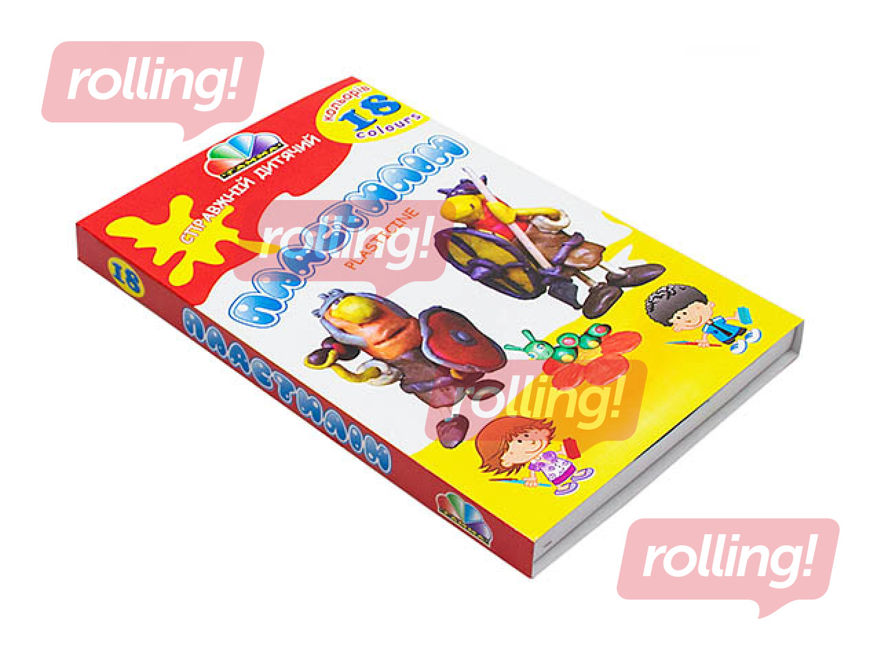 Plasticine Gamma with modelling tool, 18 colors