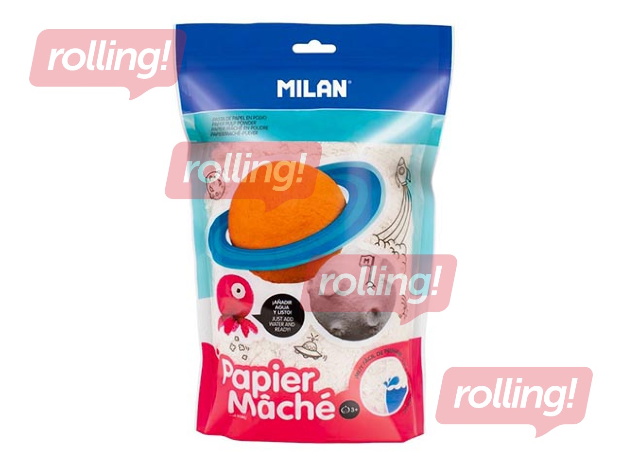 Papier-mâché powder, white, 200 g