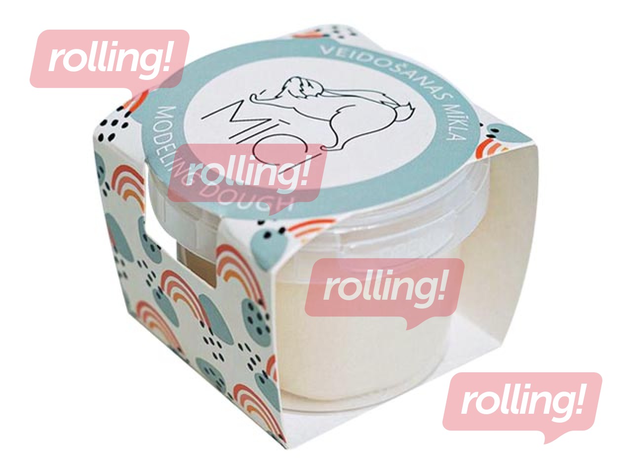 Play dough Mīci 120g, white color