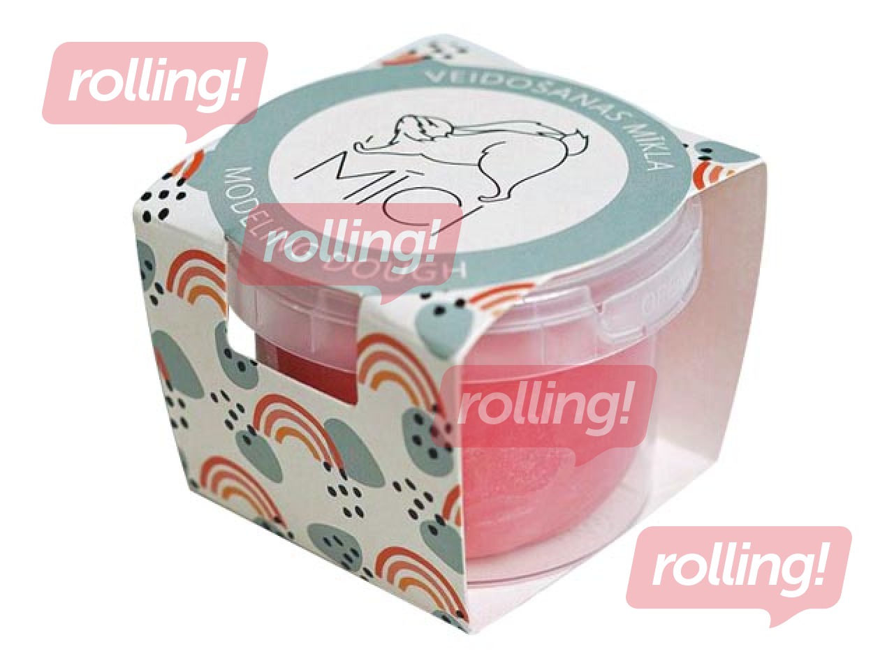 Plastilīns - modelēšanas masa Mīci, 120g, rozā krāsa