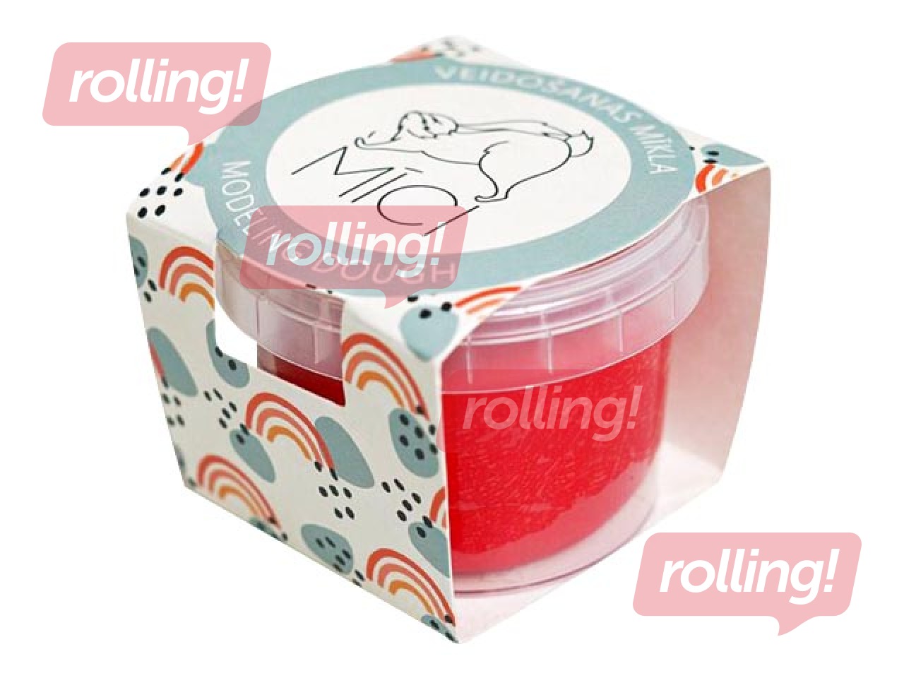 Plastilīns - modelēšanas masa Mīci, 120g, sarkana krāsa