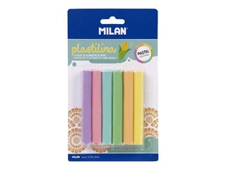 Modelling clay sticks Milan, 6 pastel colors