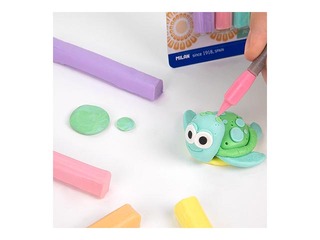 Пластилин - масa для лепки Milan, 6 пастельных тонов