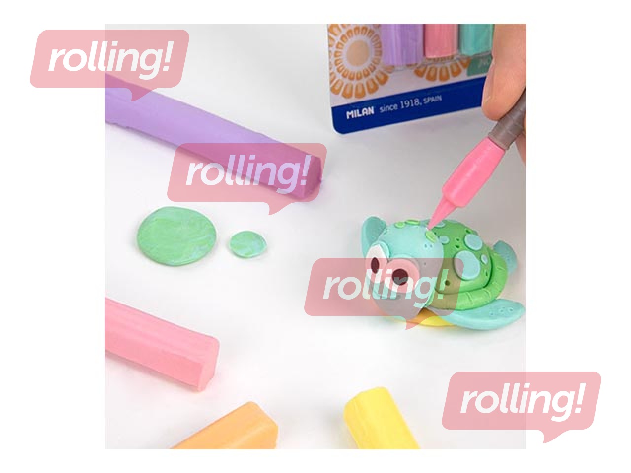 Пластилин - масa для лепки Milan, 6 пастельных тонов