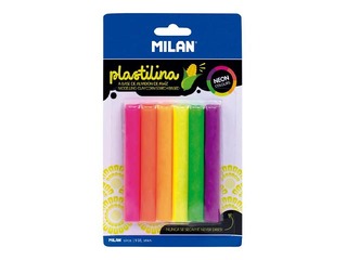 Modelling clay sticks Milan, 6 neon colours