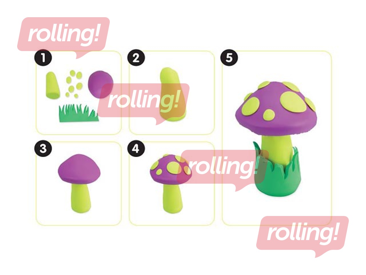 Modelling clay sticks Milan, 6 neon colours