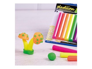 Modelling clay sticks Milan, 6 neon colours