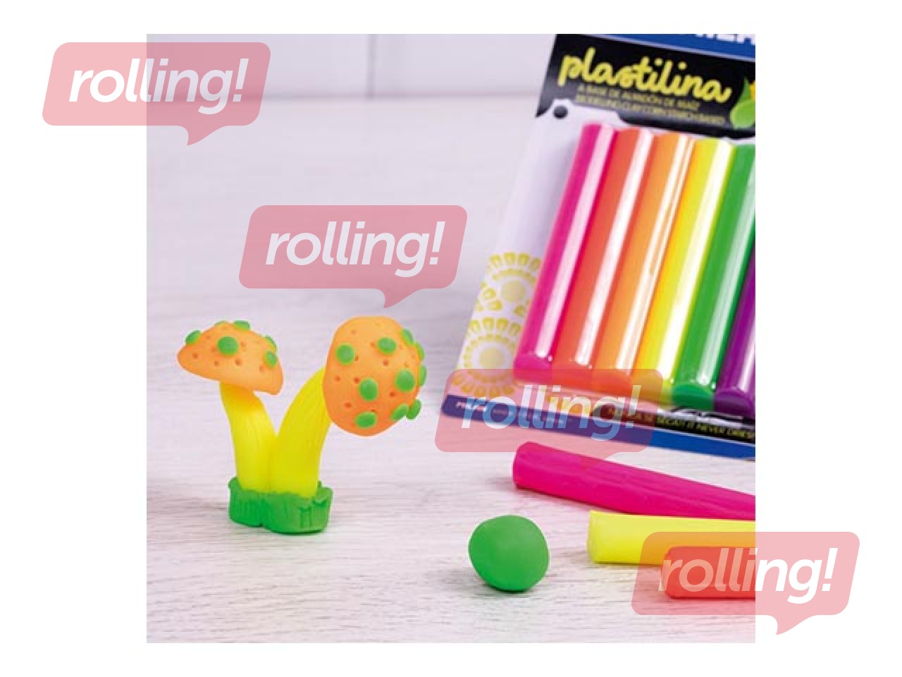 Modelling clay sticks Milan, 6 neon colours