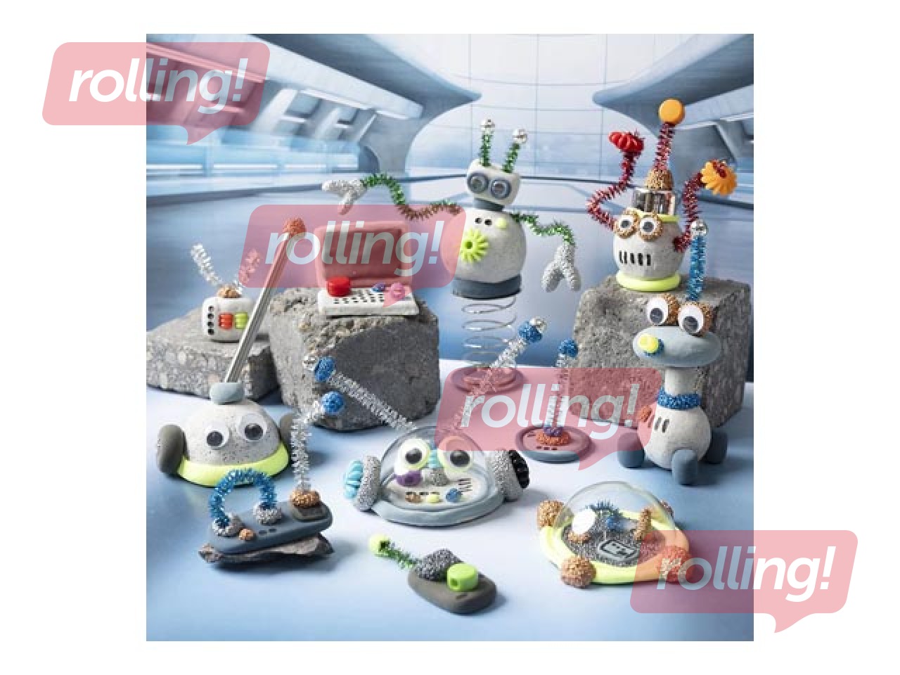 Veidošanas māla-akmens maisījums, zils, zaļš