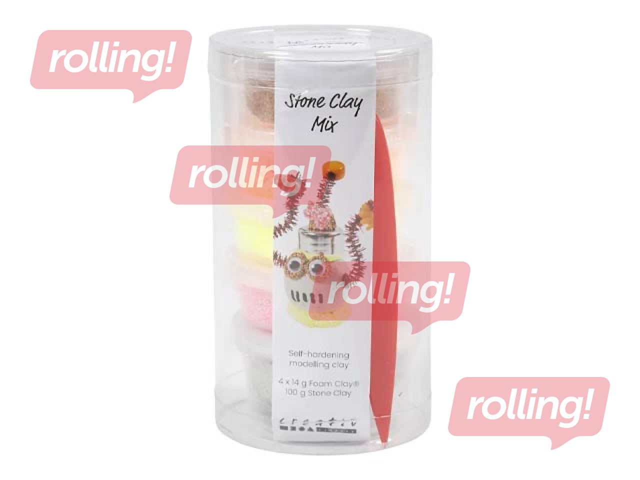 Veidošanas māla-akmens maisījums, sarkans, oranžs