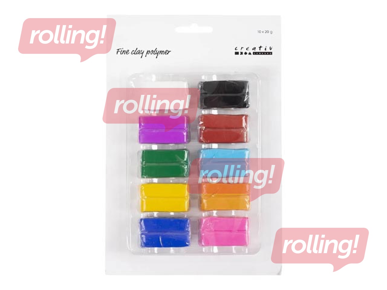 Veidošanas māls Creativ Company, dažādas krāsas, 10x20g