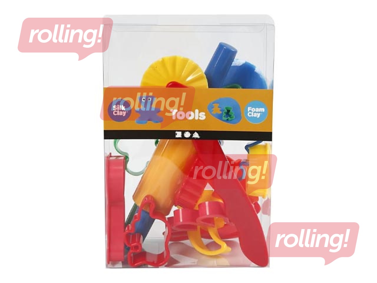 Plastilīna formiņu komplekts, dažādas krāsas, 15 gab.