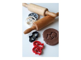 Koka rullītis ar rokturiem Mīci