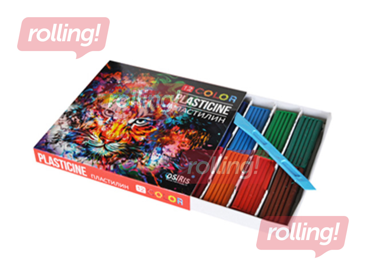 Plasticine Osiris with knife, 12 colours