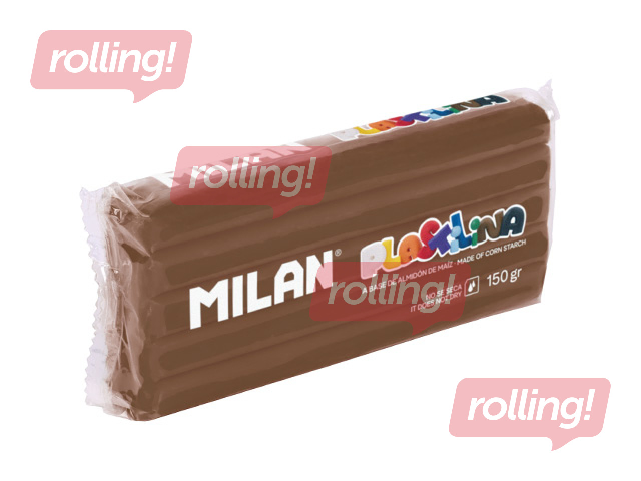 Plastilīns Milan, 150g, brūns