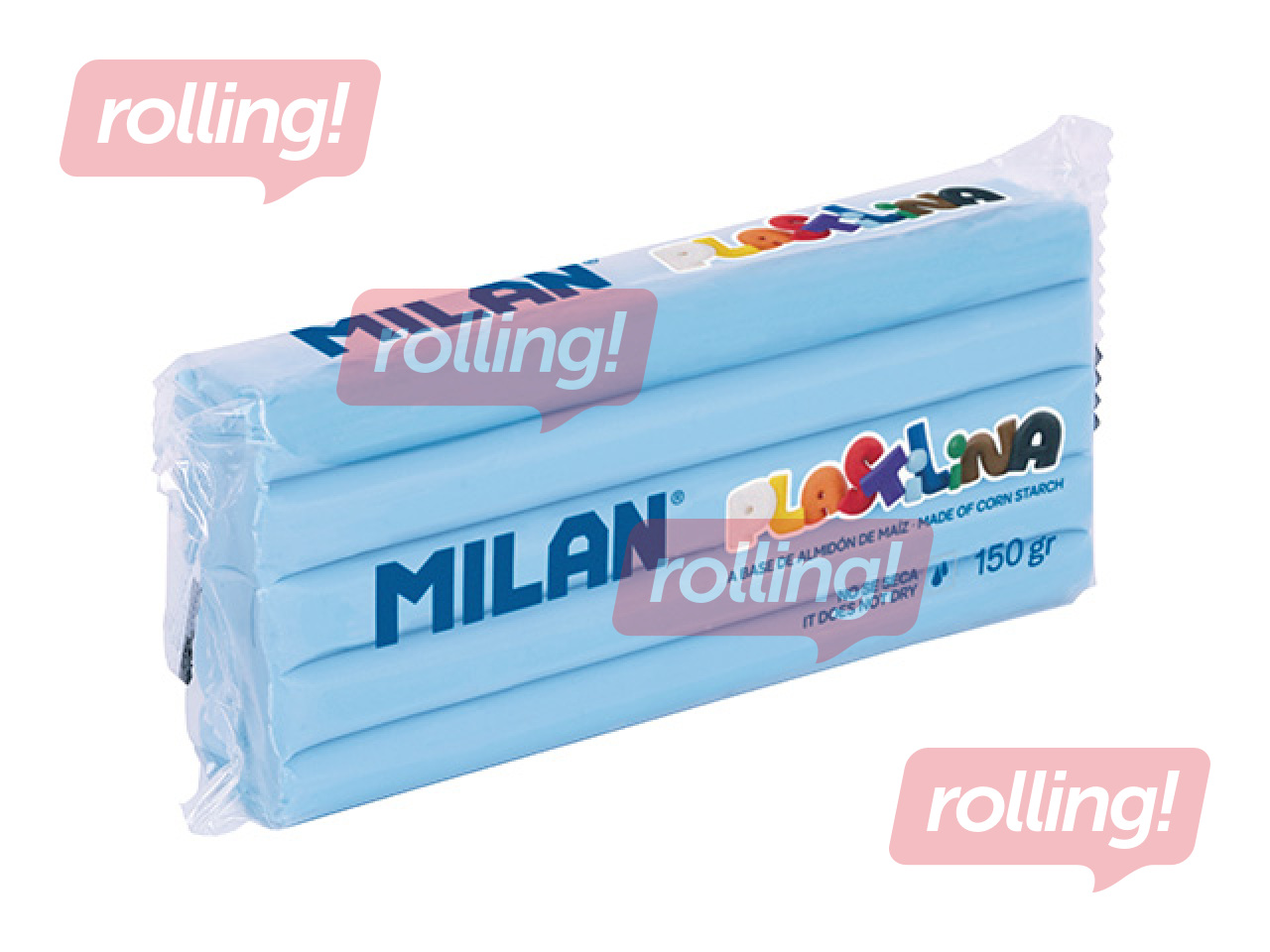 Plastilīns Milan, 150g, gaiši zils