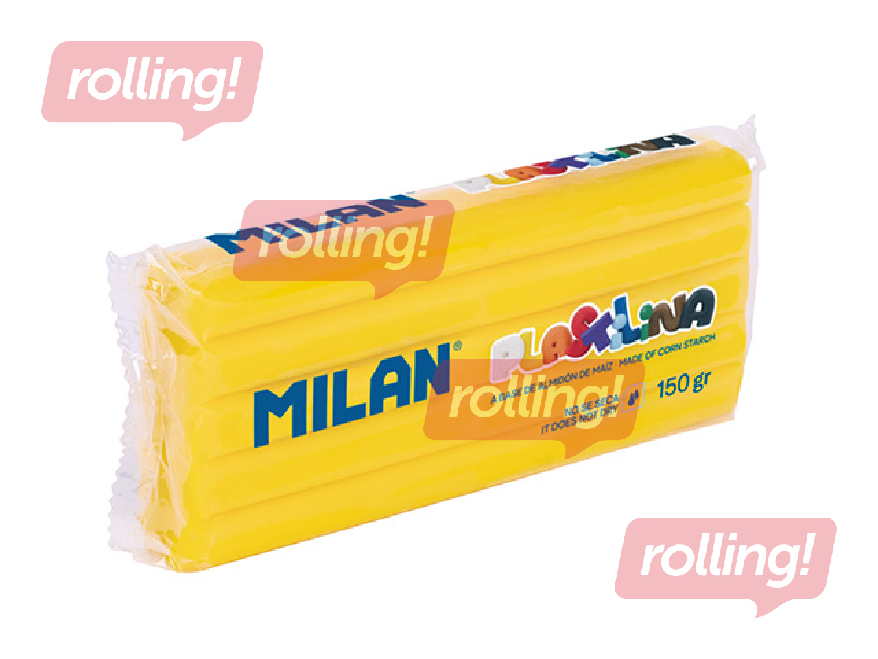 Plastilīns Milan, 150g, dzeltens