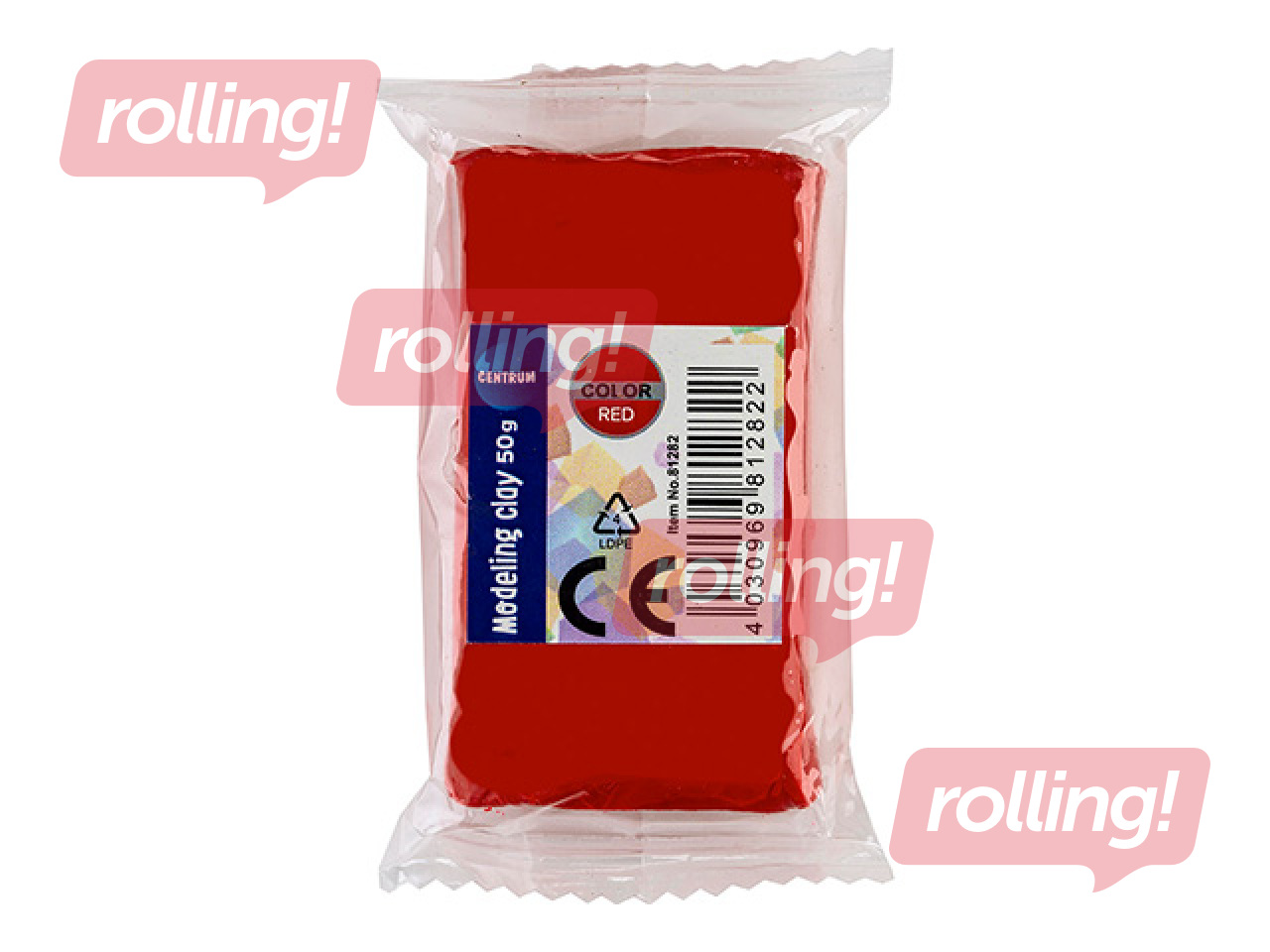 Plastilīns Centrum, sarkans, 50g