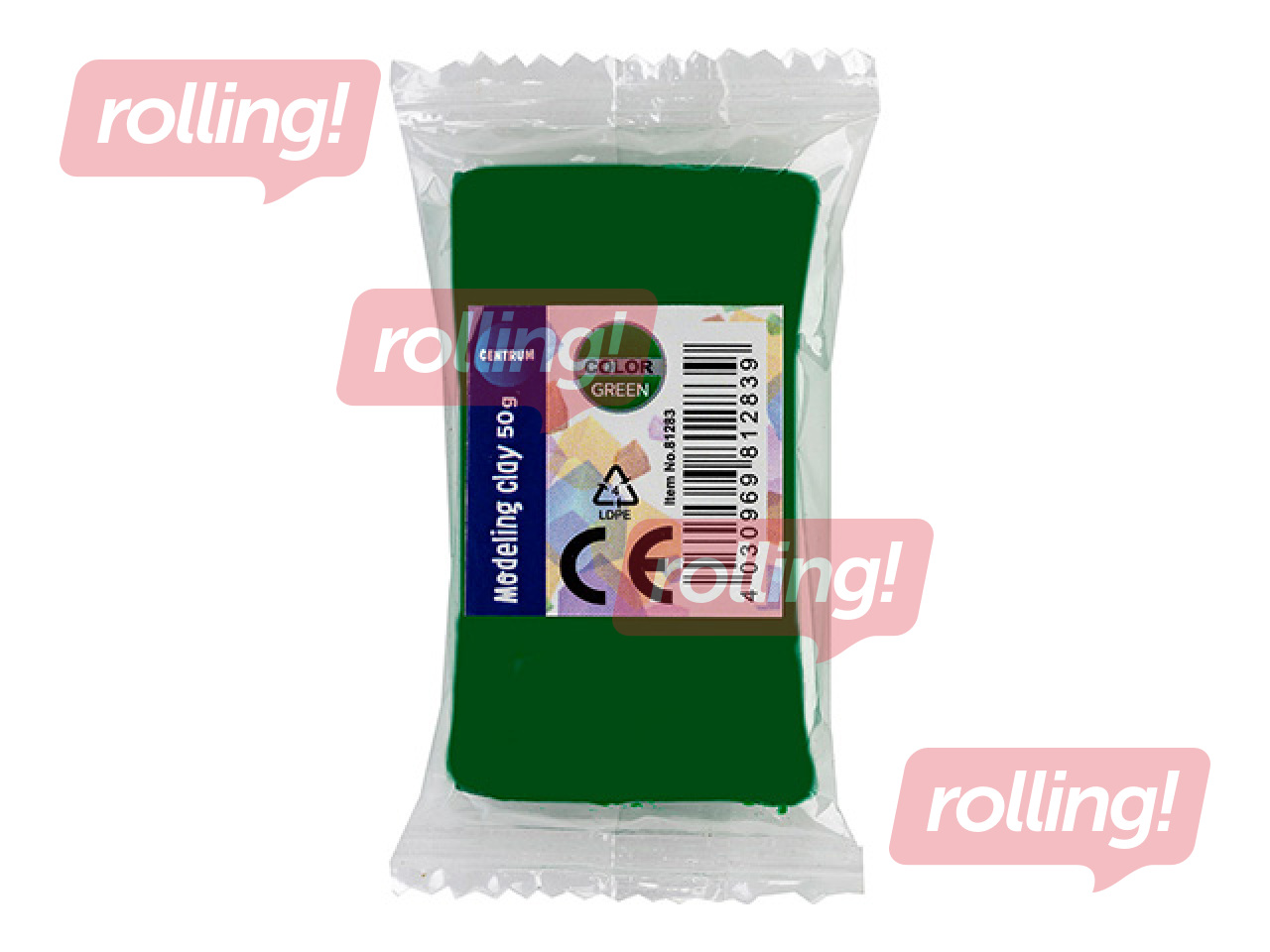 Plastilīns Centrum, zaļš, 50g