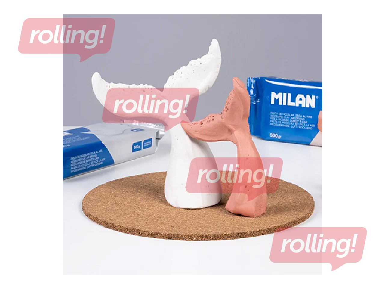 Veidošanas māls Milan, balta, 500g
