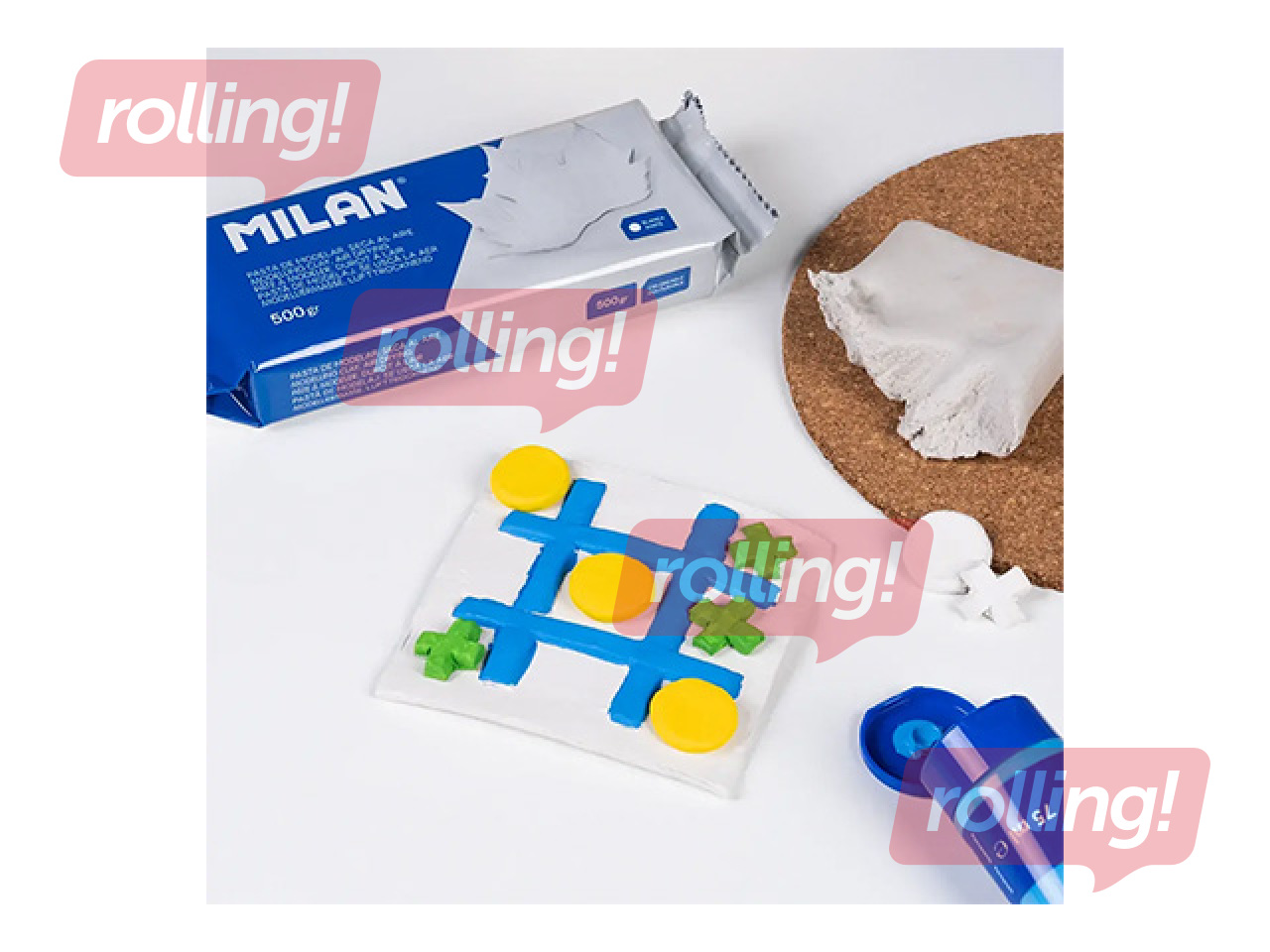Veidošanas māls Milan, balta, 500g