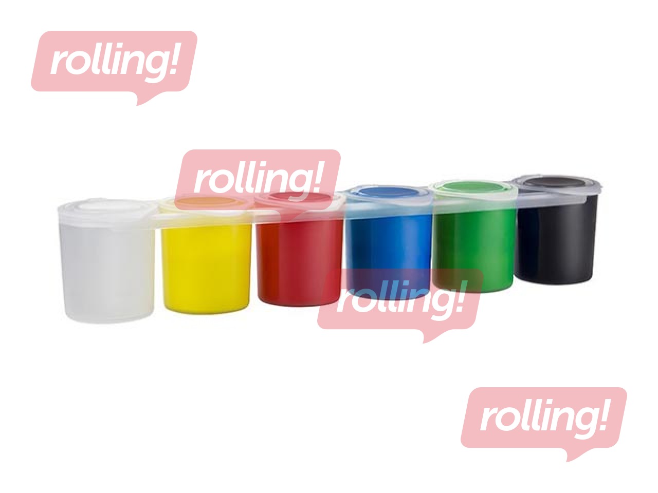 Box 6 jars 25 ml poster paint assorted colours