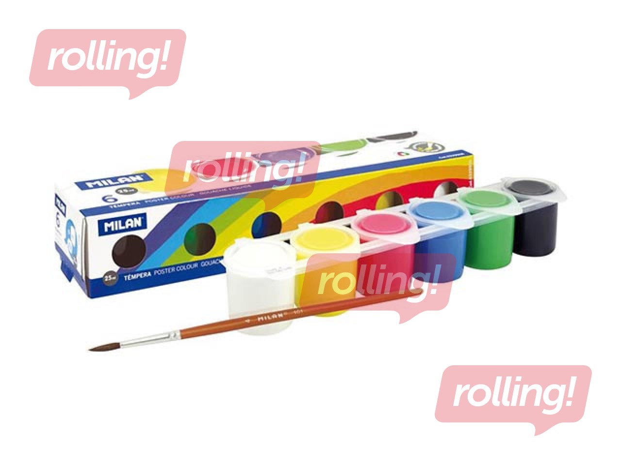 Guaša krāsas Milan, 25ml, 6 krāsas