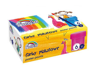 Guaša krāsas Fiorello, 20ml, 6 krāsas