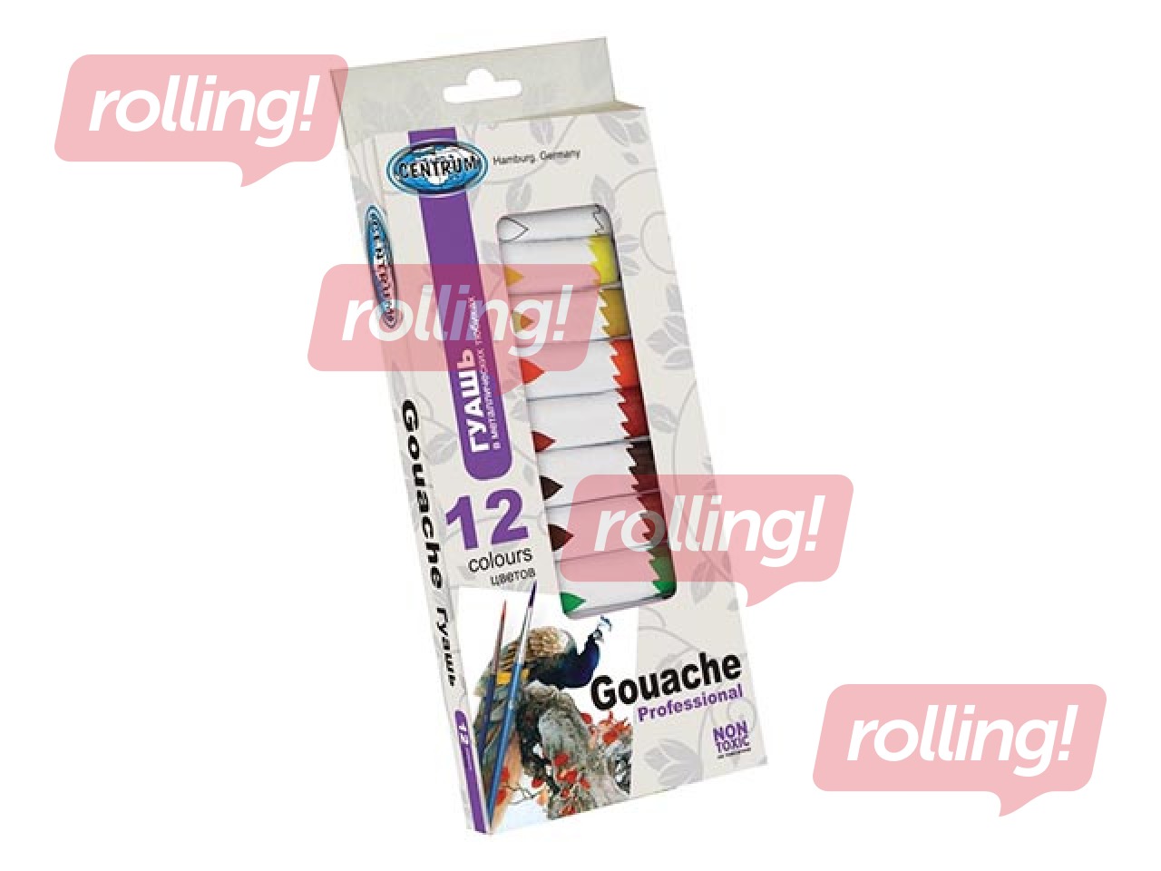 Guaša krāsas 12kr.х12ml (tūbiņas)