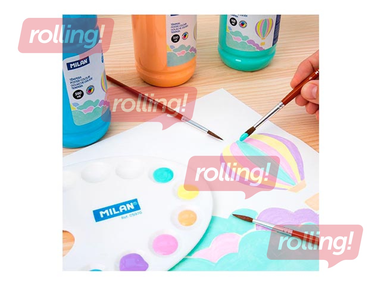 Plakativärv Milan, heleroosa, 500ml 