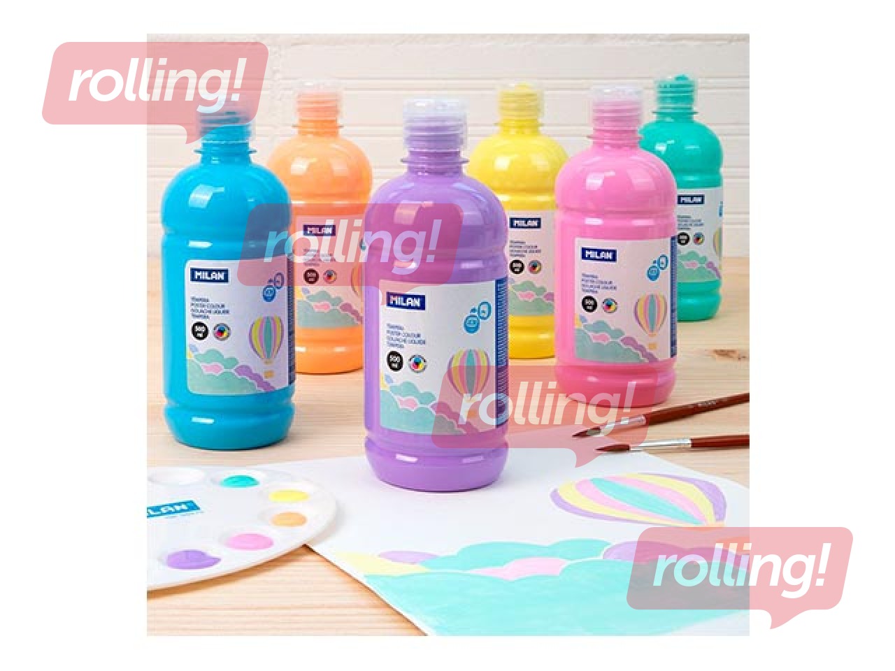 Plakativärv Milan, pastelne roosa, 500ml