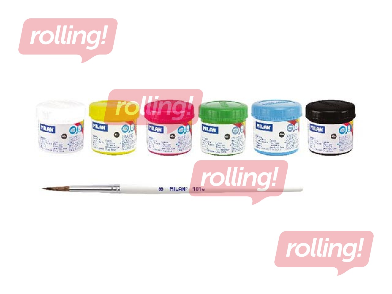 Guaša krāsas Milan, 40ml, 6 krāsas