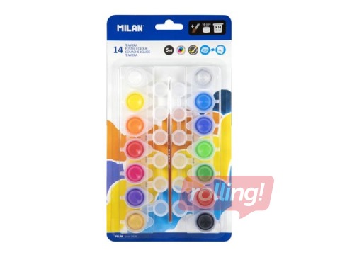 Gouache paints Milan, 14 colours, 5ml