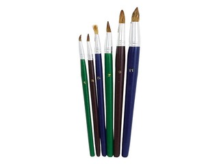 Brush set 252A, 6 pcs., goat, Nr. 1, 3, 5, 7, 9, 11