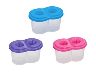 Brush cup double, non-spillable