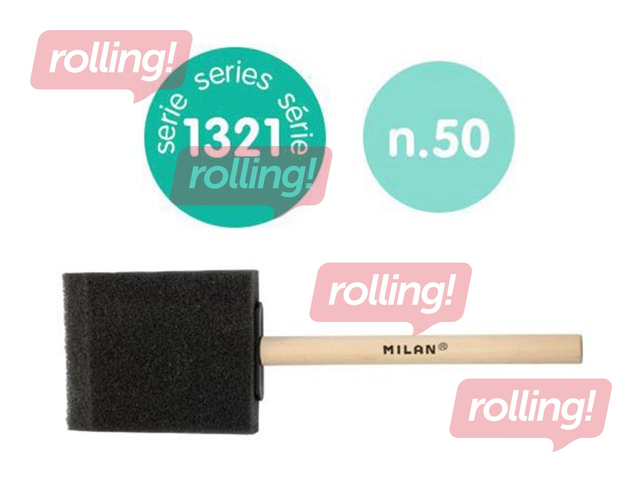 Sūkļa otiņa Milan 1321, melna, 50 mm